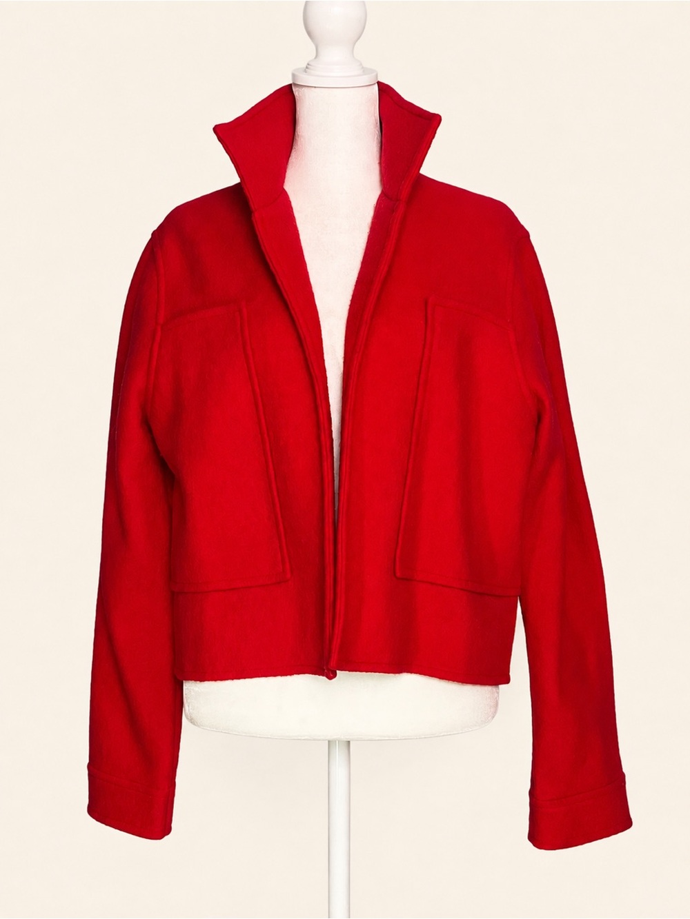 ❤️‍🔥🍒 COLETTE MORDO FOR SADIMARA SMALL 100% MERINO WOOL CROPPED JACKET
